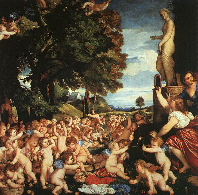 The Worship of Venus painting - Titian The Worship of Venus art painting